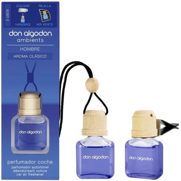 Ambientador de coche clásico hombre DON ALGODÓN, pack 1 ud - 1 ud - Imagen del producto en Findit