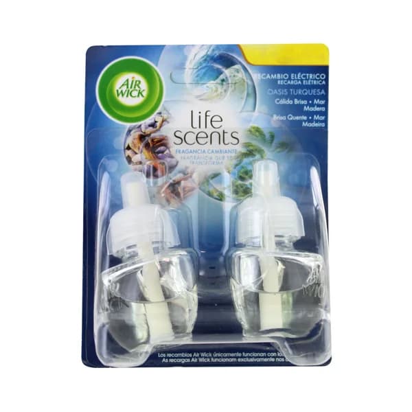 AIR WICK Recambio eléctrico con esencia a oasis AIR WICK Life scents 2 uds.x 19 ml. - 1 ud - Imagen del producto en Findit