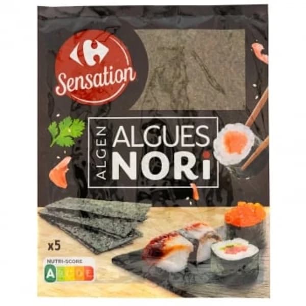 Algas Nori Sensation Carrefour 14 g. - 0.01 kg - Imagen del producto en Findit