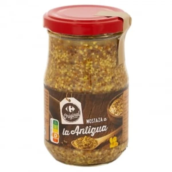 Mostaza a la antigua Sensation Carrefour tarro 200 g. - 0.2 kg - Imagen del producto en Findit