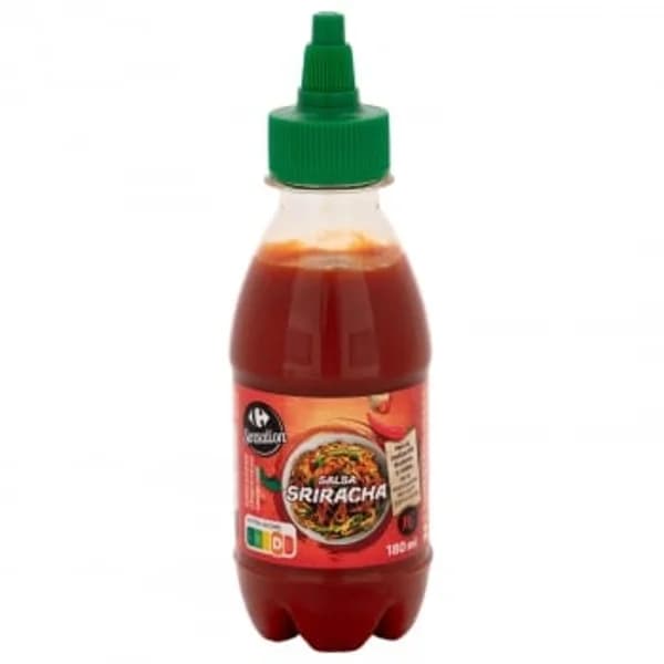 Salsa sriracha Sensation Carrefour envase 180 ml. - 0.18 kg - Imagen del producto en Findit