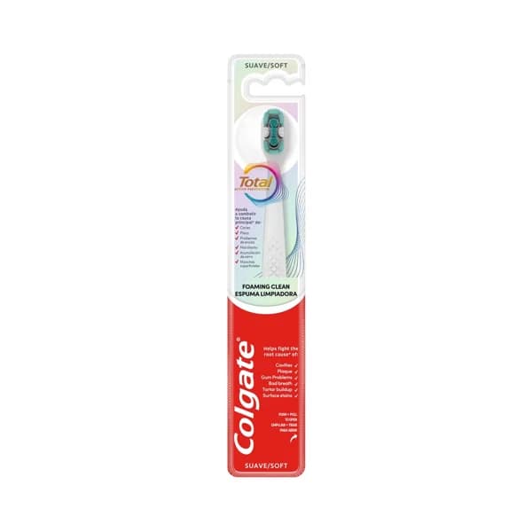 COLGATE Total espuma limpiadora Cepillo de dientes con filamentos suaves. - 1 ud - Imagen del producto en Findit