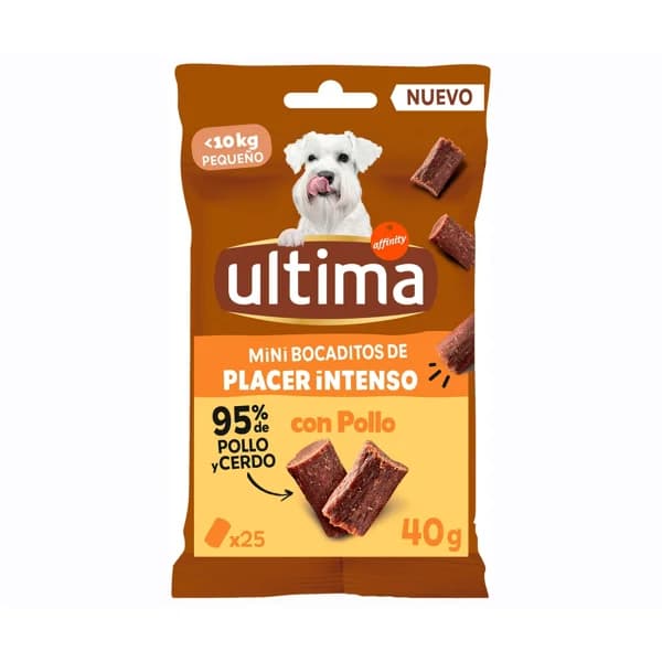 ULTIMA Snack perro mini bocaditos intensos de pollo 40 gr. - 1 ud - Imagen del producto en Findit