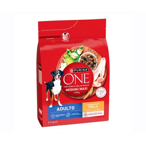 PURINA ONE Alimentación de perro medium-maxi adulto pollo 2,5 kg. - 2 kg - Imagen del producto en Findit