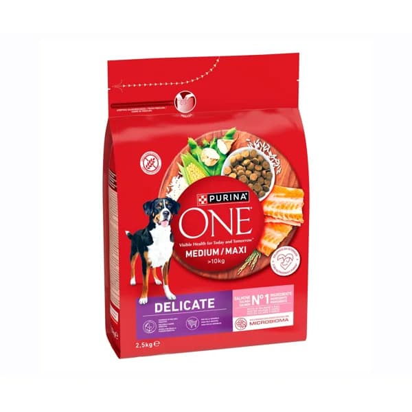 PURINA ONE Alimentación de perro medium-maxi junior salmón y arroz 2,5 kg. - 2.5 kg - Imagen del producto en Findit