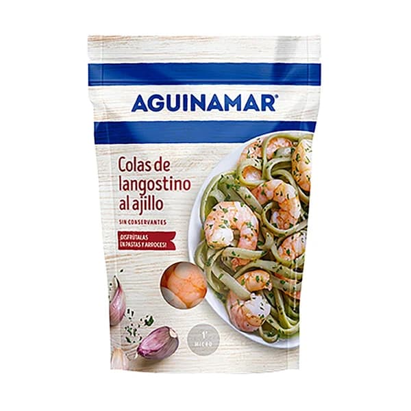 AGUINAMAR Colas de langostino al ajillo 105 g. - 0.11 kg - Imagen del producto en Findit