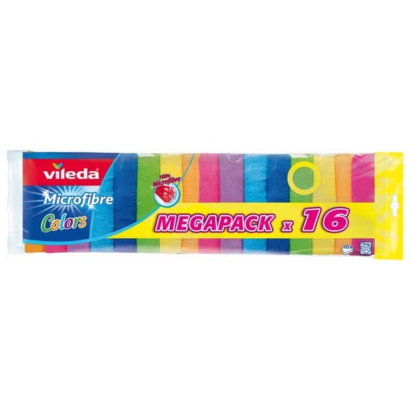 VILEDA Bayetas de limpieza con microfibras VILEDA Colors 16 uds. - 1 ud - Imagen del producto en Findit