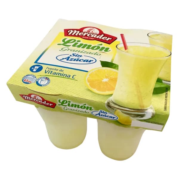 MERCADER Granizado de limón sin azucar MERCADER 4 x 190 ml. - 0.76 l - Imagen del producto en Findit