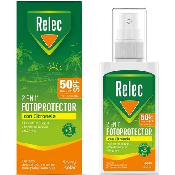 Loción corporal solar-repelente RELEC, spray 100 ml - 1 ud - Imagen del producto en Findit