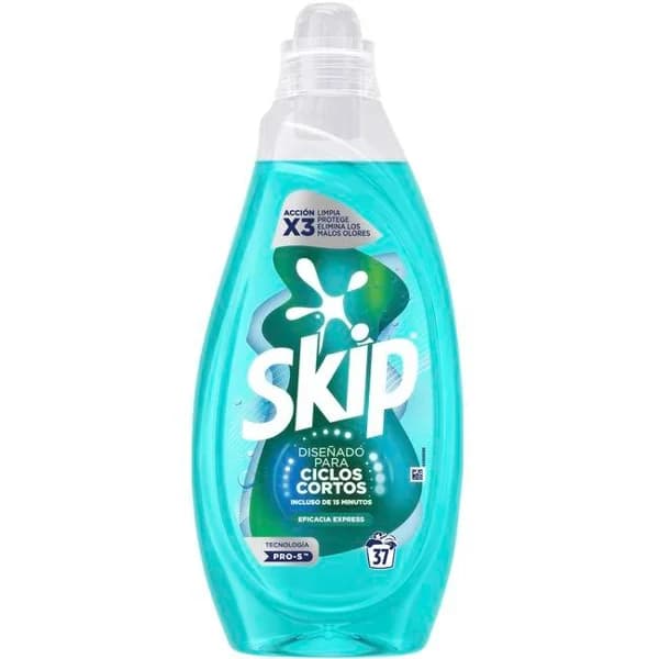 Detergente líquido ciclos cortos eficacia SKIP, botella 37 dosis - 37 ud - Imagen del producto en Findit