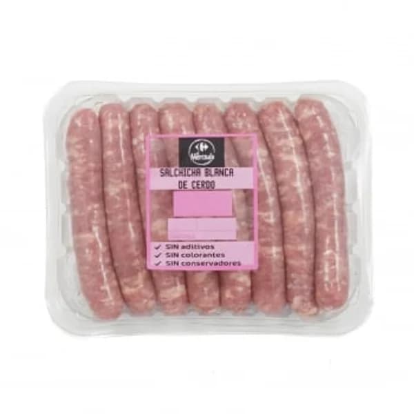 Salchicha blanca de cerdo Carrefour El Mercado 300 g aprox - 0.3 kg - Imagen del producto en Findit