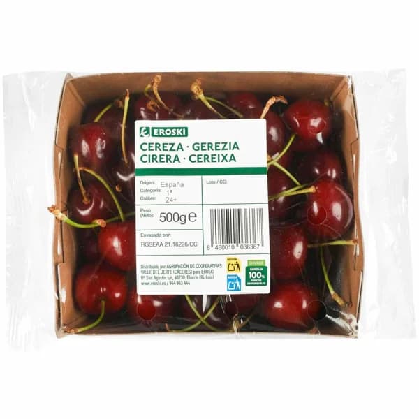Cereza, bandeja 500 g - 0.5 kg - Imagen del producto en Findit