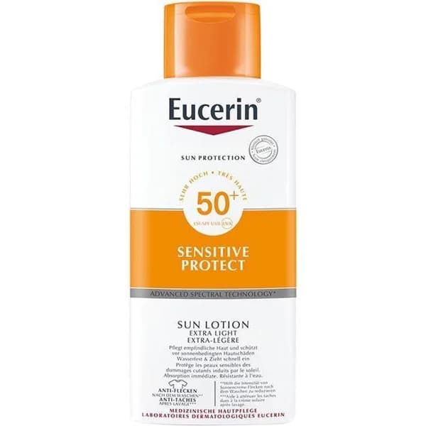Loción solar protección extra light FPS50+ EUCERIN, bote 400 ml - 0.4 l - Imagen del producto en Findit