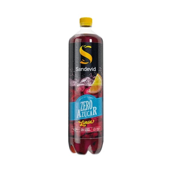 SANDEVID Tinto de verano con limón zero azúcares y sin conservantes ni colorantes SANDEVID Zero botella de 1,5 l. - 1.5 l - Imagen del producto en Findit