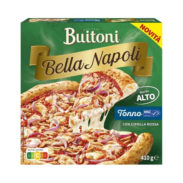 BUITONI Bella napoli Pizza de atún y cebolla roja con masa guesa 410 g. - 0.41 kg - Imagen del producto en Findit