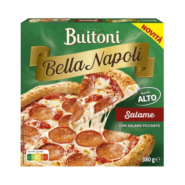BUITONI Bella napoli Pizza de salami con salsa de salami picante y masa gruesa 380 g. - 0.38 kg - Imagen del producto en Findit