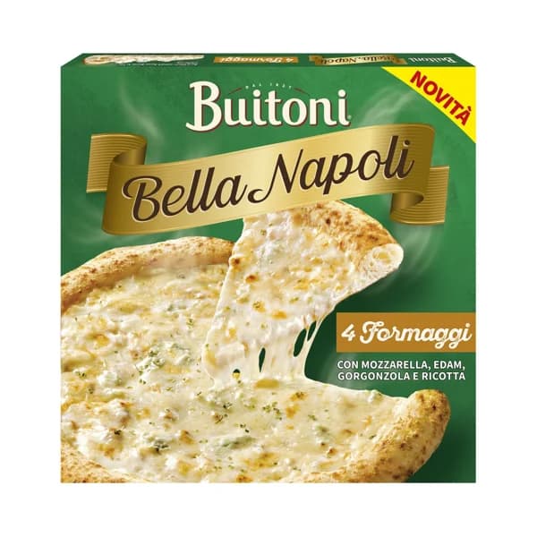 BUITONI Bella napoli Pizza 4 quesos con masa gruesa 345 g. - 0.35 kg - Imagen del producto en Findit
