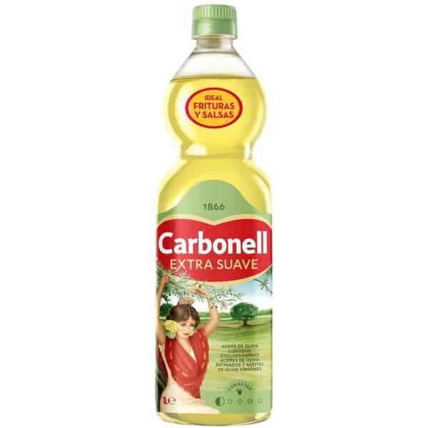 Aceite de oliva extra suave CARBONELL, botella 1 litro - 1 l - Imagen del producto en Findit