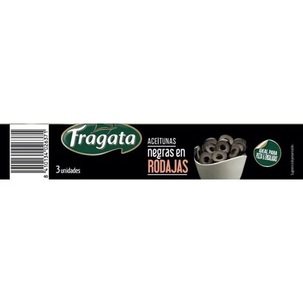 Aceituna negra en rodajas FRAGATA, pack 3x50 g - 0.15 kg - Imagen del producto en Findit