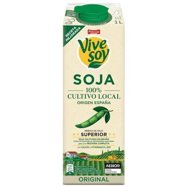 Bebida de soja superior VIVESOY, brik 1 litro - 1 l - Imagen del producto en Findit