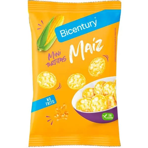 Tortita mini de maíz BICENTURY, paquete 65 g - 0.07 kg - Imagen del producto en Findit