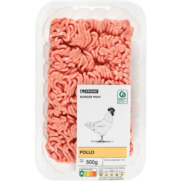 Picada de pollo EROSKI, bandeja 500 g - 1 ud - Imagen del producto en Findit