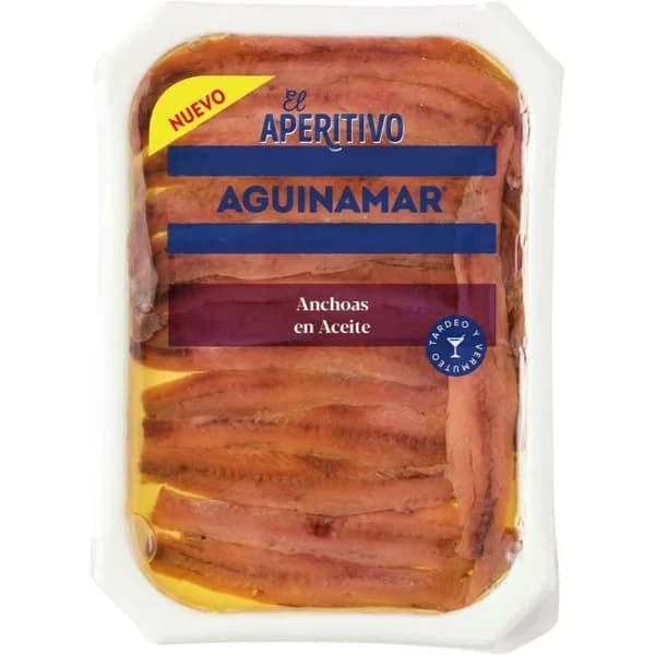 Anchoa en aceite de oliva AGUINAMAR, tarrina 60 g - 0.06 kg - Imagen del producto en Findit