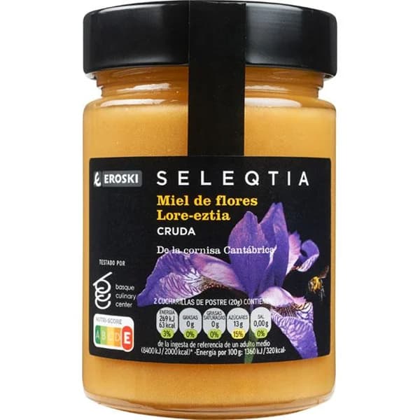 Miel del Cantábrico EROSKI SELEQTIA, frasco 415 g - 0.42 kg - Imagen del producto en Findit