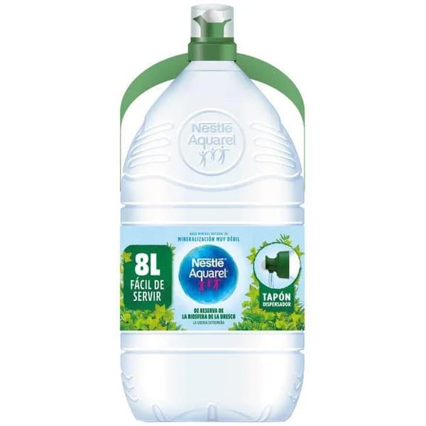 Agua mineral garrafa con grifo AQUAREL, garrafa 8 litros - 1 ud - Imagen del producto en Findit