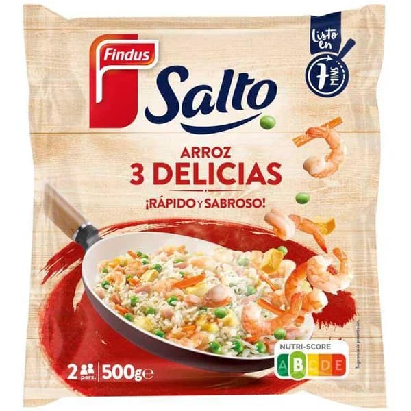 Arroz tres delicias FINDUS, bolsa 500 g - 0.5 kg - Imagen del producto en Findit
