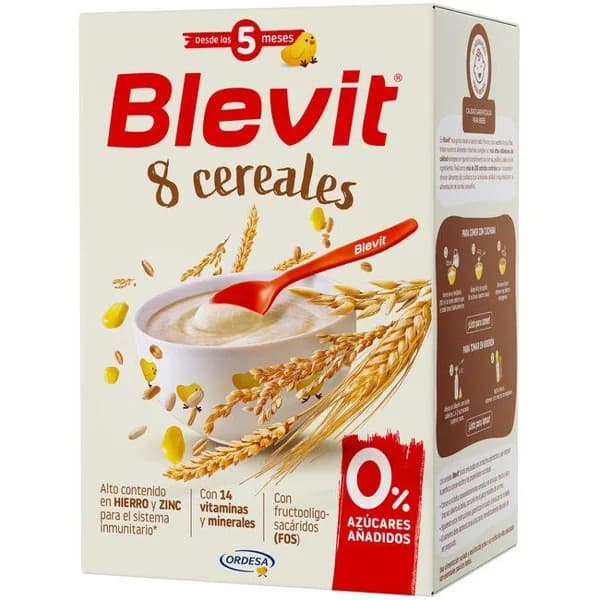 Papilla 8 cereales 0% BLEVIT, caja 500 g - 0.5 kg - Imagen del producto en Findit