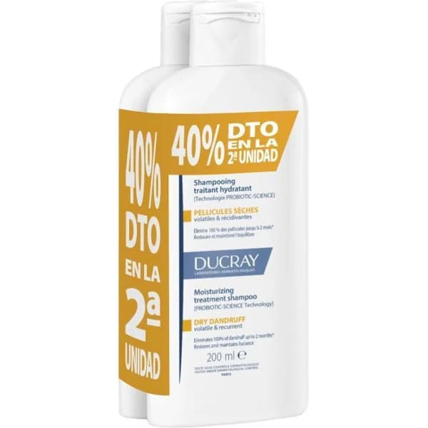Champú Caspa Seca DUCRAY SQUANORM, pack 2x400 ml - 0.8 l - Imagen del producto en Findit