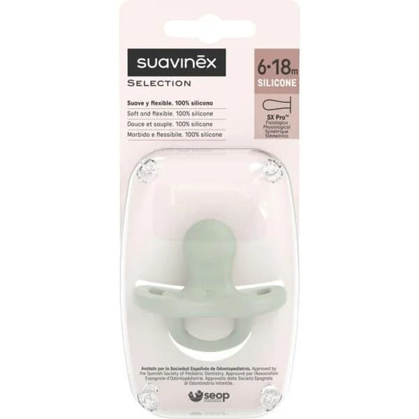 Chupete de silicona soft 6-18 Meses SUAVINEX, 1 ud - 1 ud - Imagen del producto en Findit