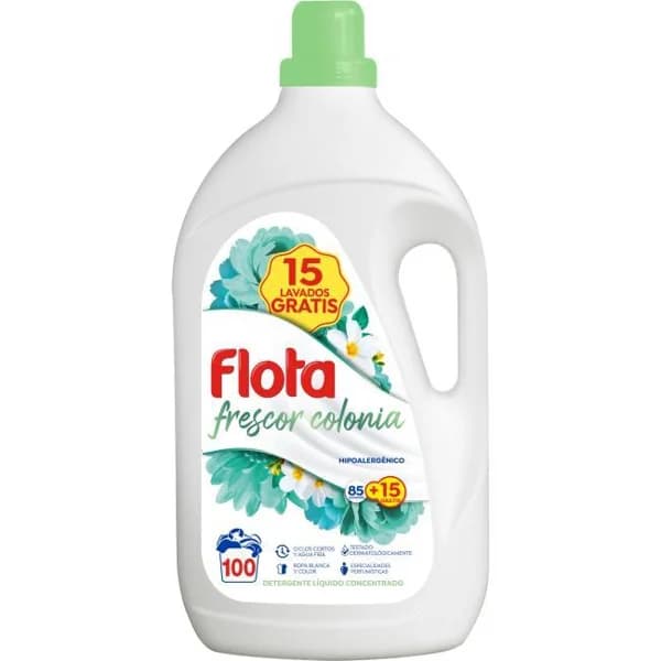 Detergente líquido Colonia FLOTA, garrafa 85+15 dosis - 1 ud - Imagen del producto en Findit