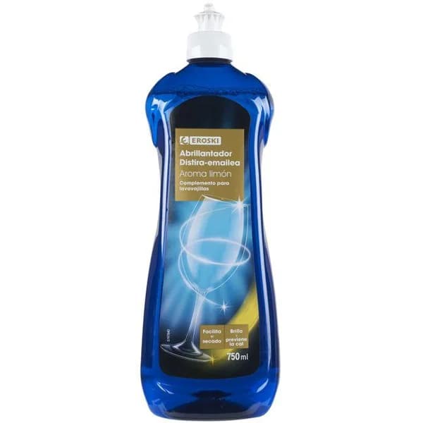 Abrillantador lavavajillas aroma limón EROSKI, bote 750 ml - 0.75 l - Imagen del producto en Findit
