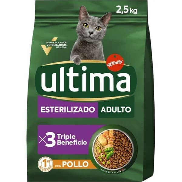 Alimento seco de pollo gato esterilizado ULTIMA, saco 2,5 kg - 2.5 kg - Imagen del producto en Findit