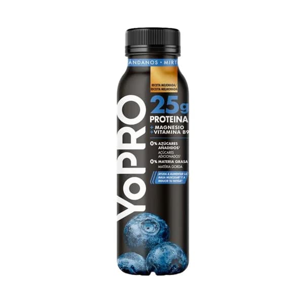 YOPRO de Danone Bebida láctea proteica de arándanos sin azúcares añadidos 291 ml. - 0.29 l - Imagen del producto en Findit
