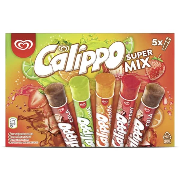 Helado super mix 5 unidades Calippo caja 525 g - 0.52 ud - Imagen del producto en Findit