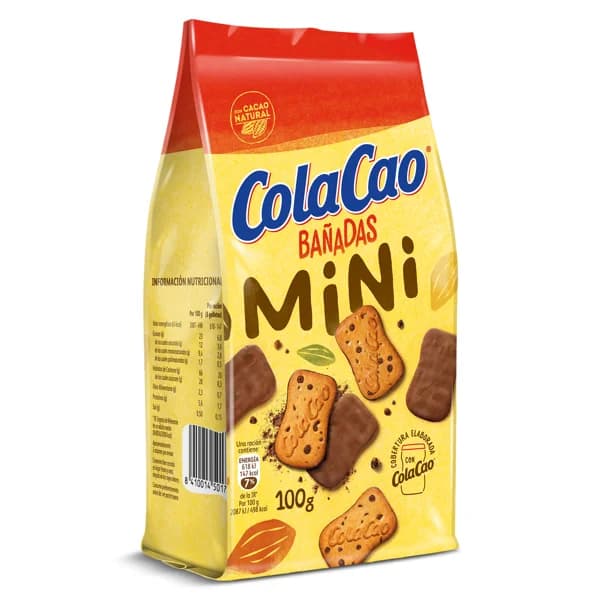 Mini galletas bañadas con chocolate ColaCao bolsa 100 g - 0.1 kg - Imagen del producto en Findit