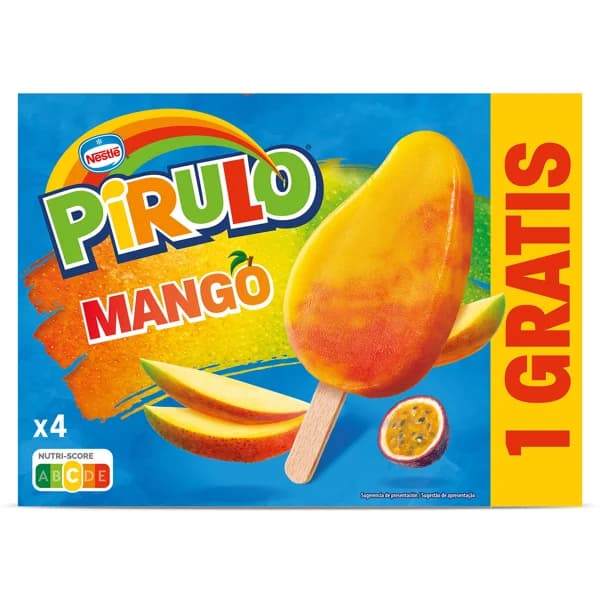 Helado pirulo de mango 4 unidades Nestlé caja 260 g - 0.26 ud - Imagen del producto en Findit