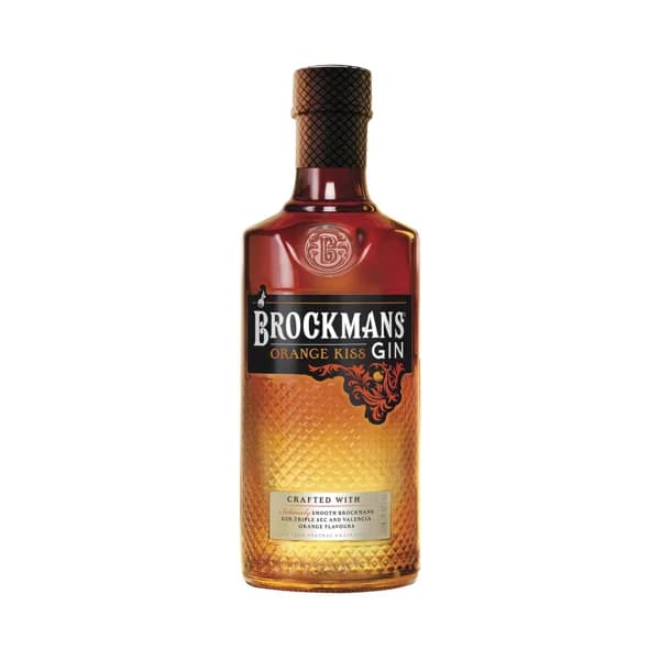BROCKMANS Orange kiss Ginebra cítrica de aguardiente de grano 100% neutro botella 70 cl. - 0.7 l - Imagen del producto en Findit