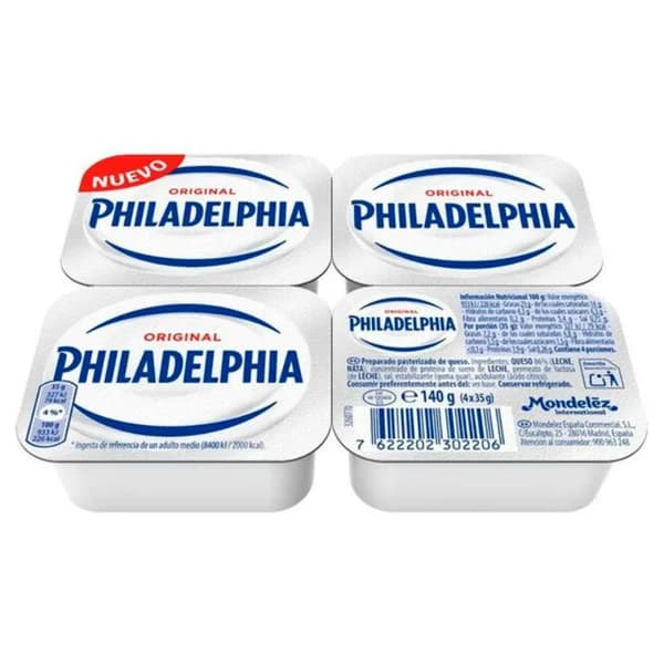 PHILADELPHIA Untable natural 4X35g - 0.14 kg - Imagen del producto en Findit