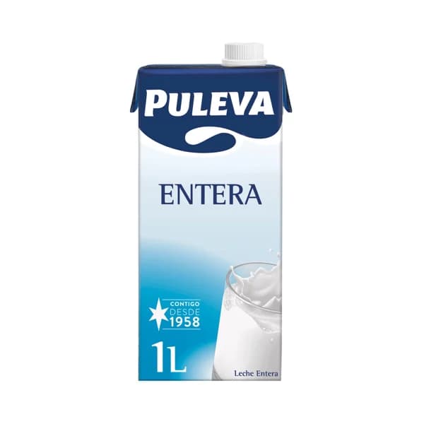 PULEVA Leche entera de vaca de origen 100% español 1 l. - 1 l - Imagen del producto en Findit