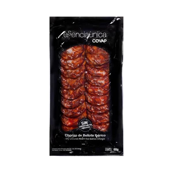 COVAP Chorizo de bellota ibérico, cortado en finas lonchas COVAP Esenciaúnica 60 g. - 0.06 kg - Imagen del producto en Findit