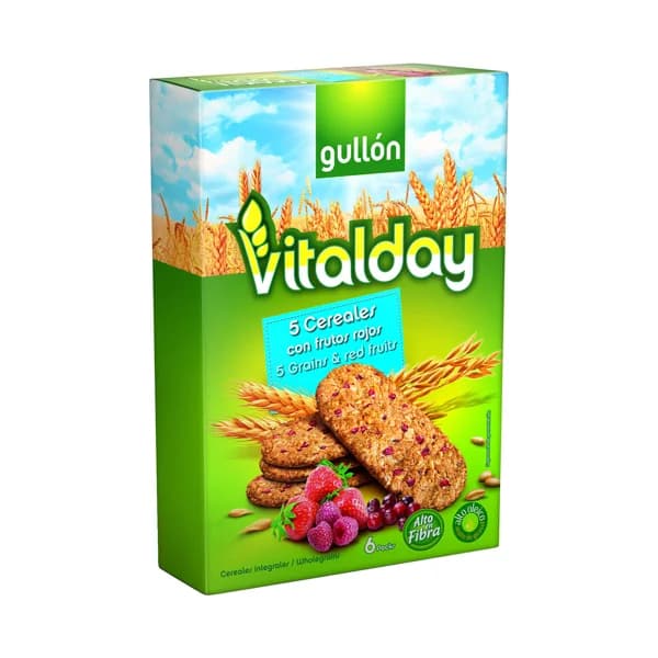 GULLÓN Galletas de cereales con frutos rojos 240 g. - 0.24 kg - Imagen del producto en Findit