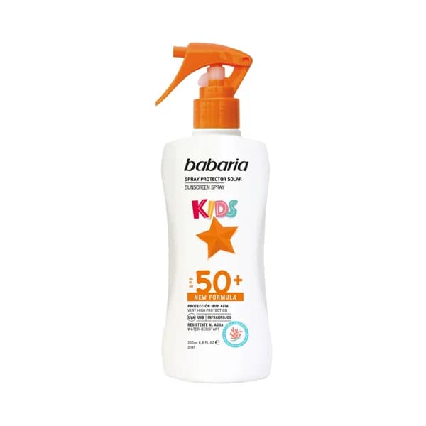 BABARIA Kids Protector solar infantil en spray, resistente al agua y con FPS 50+ (muy alto) 200 ml. - 0.2 l - Imagen del producto en Findit