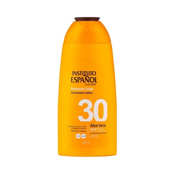 INSTITUTO ESPAÑOL Protector solar con aloe vera y FPS 30 (alto) 300 ml. - 0.3 l - Imagen del producto en Findit