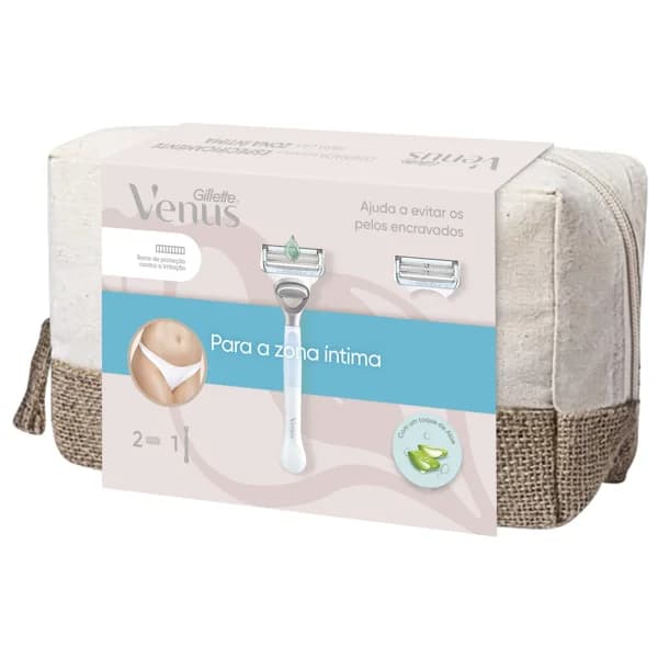 VENUS Zona íntima de Gillette Neceser con maquinilla depilación femenina + 2 recambios. - 1 ud - Imagen del producto en Findit