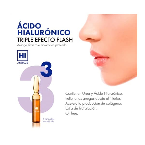 HI Tratamiento en ampollas con triple efecto flash (antiedad, firmeza e hidratación) 5 x 2 ml. - 1 ud - Imagen del producto en Findit
