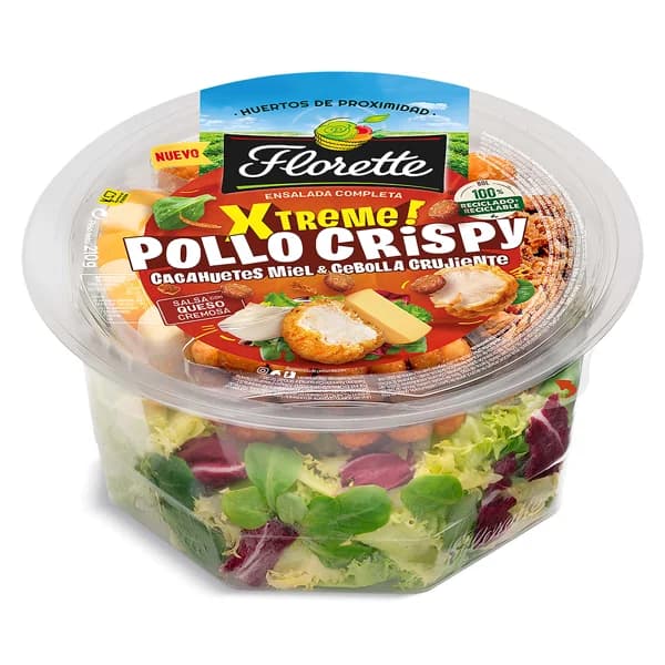 Ensalada Xtreme pollo crispy Florette bandeja 210 g - 0.21 kg - Imagen del producto en Findit
